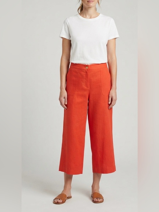 Jones New York Pants - Jones New York cropped wide leg linen pant size 10